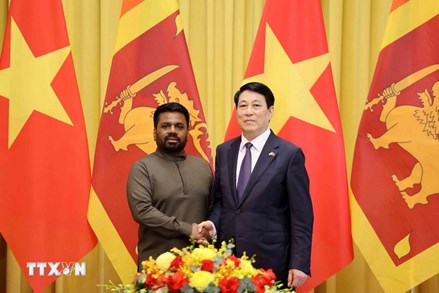 Chủ tịch nước Lương Cường hội đàm với Tổng thống Sri Lanka 