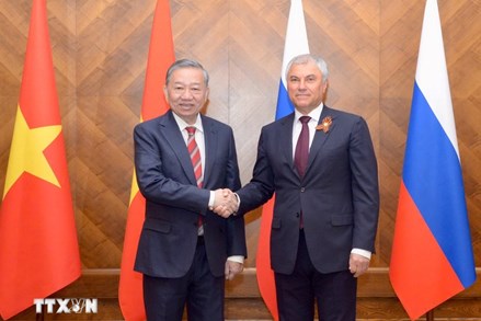 Tổng Bí thư Tô Lâm hội kiến Chủ tịch Duma Quốc gia Liên bang Nga
