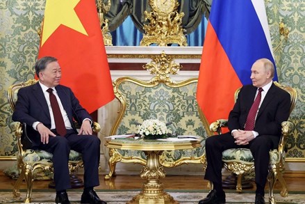 Tổng Bí thư Tô Lâm hội đàm với Tổng thống Nga Vladimir Putin