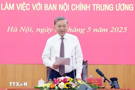 Tổng Bí thư Tô Lâm: Công tác nội chính phải hướng mục tiêu giữ vững ổn định để phát triển đất nước