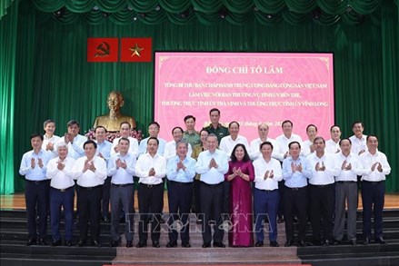 Tổng Bí thư Tô Lâm làm việc với Tỉnh ủy Bến Tre, Trà Vinh và Vĩnh Long