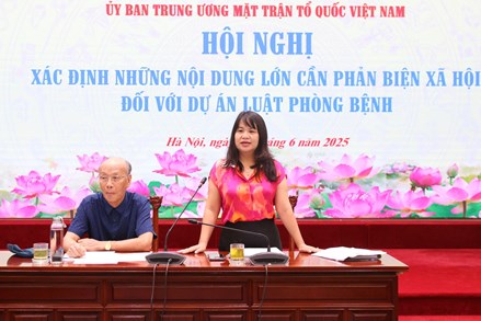 Xác định những nội dung trọng tâm cần phản biện xã hội đối với dự án Luật Phòng bệnh