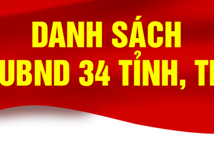 Danh sách Chủ tịch Ủy ban Nhân dân 34 tỉnh, thành phố trực thuộc Trung ương