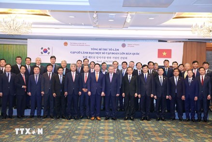 Tổng Bí thư Tô Lâm gặp gỡ lãnh đạo một số tập đoàn lớn của Hàn Quốc