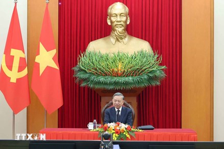 Tổng Bí thư Tô Lâm điện đàm với Chủ tịch Đảng Nhân dân Campuchia Hun Sen