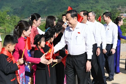 Chủ tịch Quốc hội Trần Thanh Mẫn dự Lễ khánh thành công trình Nhà tưởng niệm Chủ tịch Tôn Đức Thắng tại Tuyên Quang