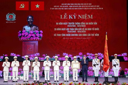 Lễ kỷ niệm 80 năm Ngày truyền thống Công an nhân dân và đón nhận Huân chương Sao Vàng lần thứ 5