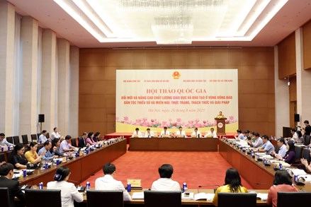 Hội thảo quốc gia “Đổi mới và nâng cao chất lượng giáo dục và đào tạo ở vùng đồng bào dân tộc thiểu số và miền núi: Thực trạng, thách thức và giải pháp“