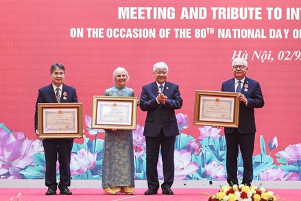 Chủ tịch Đỗ Văn Chiến gặp mặt tri ân bạn bè quốc tế nhân dịp kỷ niệm 80 năm Quốc khánh nước Cộng hòa xã hội chủ nghĩa Việt Nam