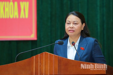 Phó Chủ tịch - Tổng Thư ký Nguyễn Thị Thu Hà tiếp xúc cử tri tại tỉnh Ninh Bình