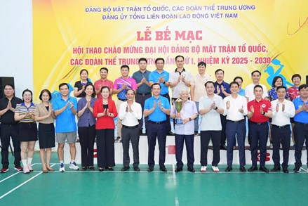 Đoàn Đảng bộ báo Lao Động giành 3 giải Nhất Hội thao chào mừng Đại hội Đảng bộ MTTQ, các đoàn thể Trung ương