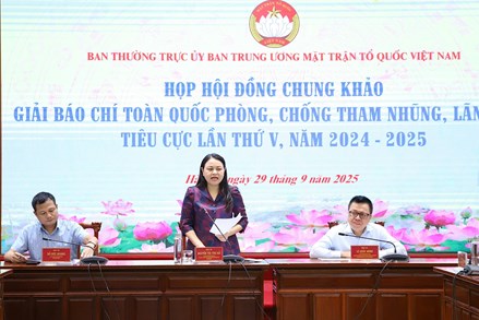 Lựa chọn những tác phẩm tiêu biểu vinh danh tại Lễ trao giải Báo chí toàn quốc phòng, chống tham nhũng, lãng phí, tiêu cực lần thứ V, năm 2024-2025