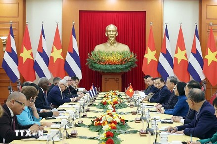 Tổng Bí thư Tô Lâm tiếp Chủ tịch Quốc hội Cuba Esteban Lazo Hernández