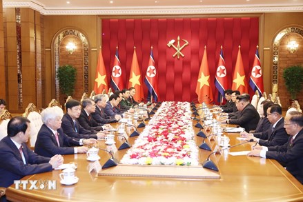 Tổng Bí thư Tô Lâm hội đàm với Tổng Bí thư, Chủ tịch Quốc vụ Triều Tiên Kim Jong Un