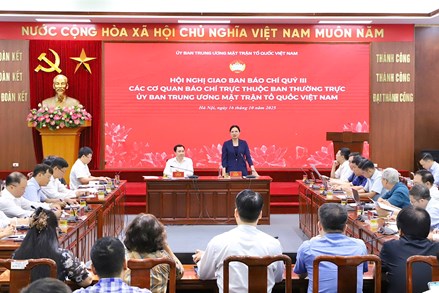  Hội nghị giao ban với các cơ quan báo chí trực thuộc Ban Thường trực Ủy ban Trung ương MTTQ Việt Nam