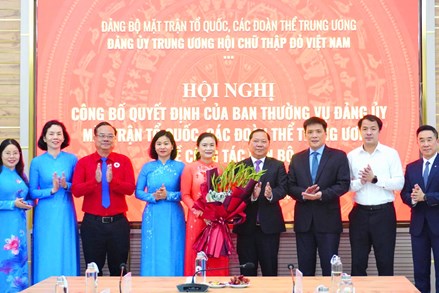 Hội nghị công bố quyết định về công tác cán bộ của Đảng ủy Trung ương Hội Chữ thập đỏ Việt Nam