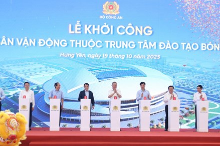 Tổng Bí thư Tô Lâm dự lễ khởi công xây dựng sân vận động tiên tiến hàng đầu thế giới