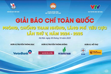 Thông tin báo chí Giải báo chí toàn quốc phòng, chống tham nhũng, lãng phí, tiêu cực  lần thứ V, năm 2024 - 2025