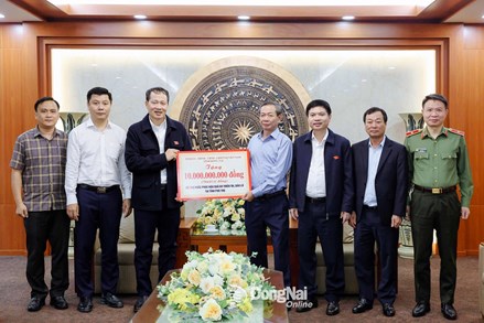 Tỉnh Đồng Nai hỗ trợ các tỉnh Phú Thọ, Lào Cai, Tuyên Quang, Thái Nguyên số tiền 41 tỷ đồng khắc phục hậu quả bão lũ