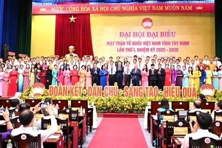 Đại hội đại biểu MTTQ Việt Nam tỉnh Tây Ninh lần thứ I, nhiệm kỳ 2025-2030 thành công tốt đẹp 