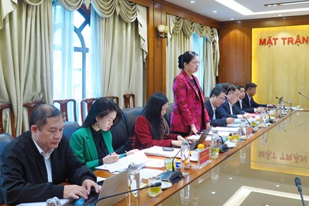 Phó Chủ tịch Hà Thị Nga cho ý kiến vào nội dung Đại hội đại biểu MTTQ Việt Nam tỉnh Đồng Tháp lần thứ I, nhiệm kỳ 2025-2030