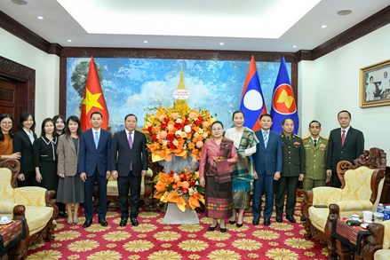 Ủy ban Trung ương MTTQ Việt Nam chúc mừng 50 năm Quốc khánh nước Cộng hòa Dân chủ Nhân dân Lào
