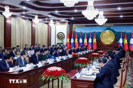 Tổng Bí thư Tô Lâm hội đàm với Tổng Bí thư, Chủ tịch nước Lào 