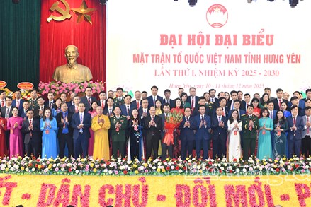 Phó Chủ tịch Hoàng Công Thủy dự Đại hội đại biểu MTTQ Việt Nam tỉnh Hưng Yên lần thứ I, nhiệm kỳ 2025 - 2030 