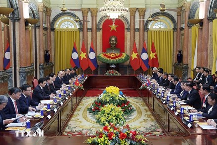 Chủ tịch nước Lương Cường: Quan hệ Việt Nam-Lào tiếp tục phát triển toàn diện
