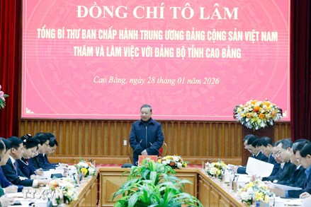 Tổng Bí thư: Cao Bằng sẽ biến lợi thế đặc thù thành động lực phát triển thực chất