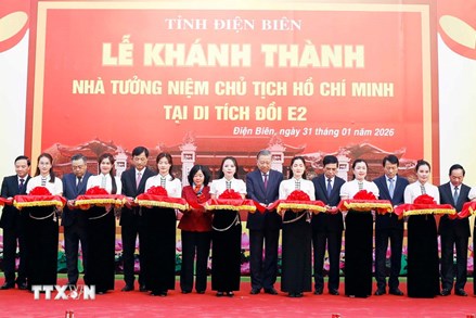 Tổng Bí thư dự khánh thành Nhà tưởng niệm Chủ tịch Hồ Chí Minh tại di tích đồi E2 