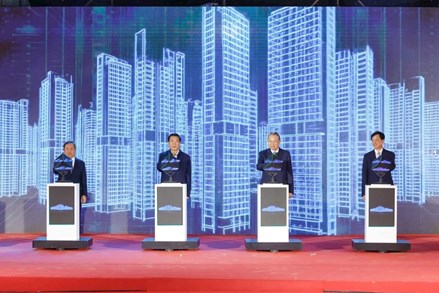Tổng Bí thư Tô Lâm dự lễ khởi công dự án Khu đô thị đa mục tiêu tại Hà Nội