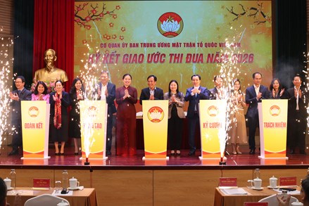 Mỗi cán bộ Mặt trận tiếp tục nỗ lực phấn đấu hoàn thành xuất sắc nhiệm vụ được giao năm 2026