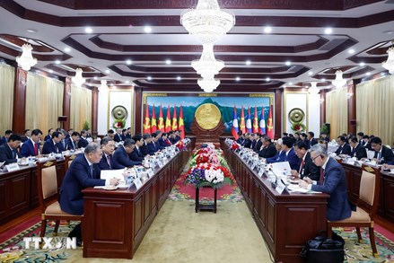 Tổng Bí thư Tô Lâm hội đàm với Tổng Bí thư, Chủ tịch nước Lào Thonglun Sisoulith