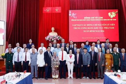 Tổng Bí thư Tô Lâm gặp mặt các nguyên Ủy viên Trung ương Đảng khu vực phía Nam 