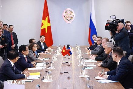 Thủ tướng Phạm Minh Chính tiếp Thư ký Hội đồng An ninh Liên bang Nga