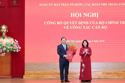 Đồng chí Nguyễn Phi Long giữ chức Phó Bí thư Thường trực Đảng ủy Mặt trận Tổ quốc, các đoàn thể Trung ương