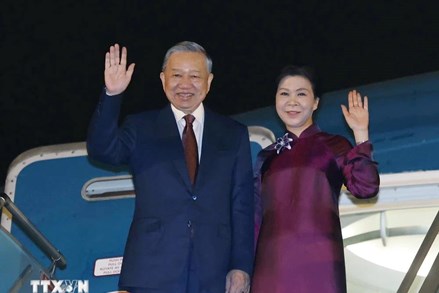 Tổng Bí thư, Chủ tịch nước Tô Lâm và Phu nhân lên đường thăm cấp Nhà nước đến Trung Quốc