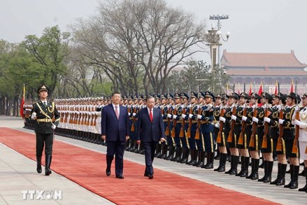 Tổng Bí thư, Chủ tịch Trung Quốc Tập Cận Bình chủ trì Lễ đón chính thức Tổng Bí thư, Chủ tịch nước Tô Lâm