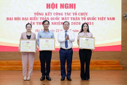 Hội nghị tổng kết công tác tổ chức Đại hội đại biểu toàn quốc MTTQ Việt Nam lần thứ XI, nhiệm kỳ 2026-2031