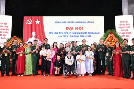 Chủ tịch Bùi Thị Minh Hoài dự Đại hội Điển hình tiên tiến “Vì nạn nhân chất độc da cam”