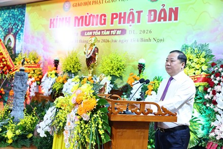 Phó Chủ tịch UBTƯ MTTQ Việt Nam Nguyễn Phi Long dự Đại lễ Phật đản Phật lịch 2570 - Dương lịch 2026