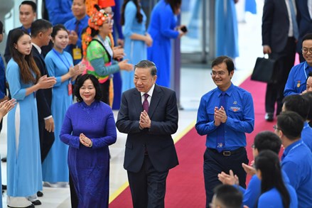 Tổng Bí thư, Chủ tịch nước Tô Lâm dự Phiên trọng thể Đại hội Đoàn TNCS Hồ Chí Minh lần thứ XIII