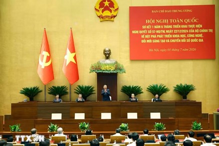 Hội nghị toàn quốc sơ kết 1 năm 6 tháng triển khai thực hiện Nghị quyết số 57 -NQ/TW của Bộ Chính trị