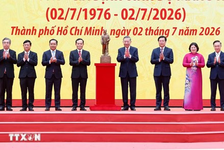 Tổng Bí thư, Chủ tịch nước Tô Lâm dự Lễ kỷ niệm 50 năm Ngày thành phố Sài Gòn-Gia Định vinh dự mang tên Chủ tịch Hồ Chí Minh 