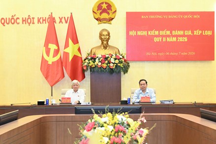 Bí thư Đảng ủy Quốc hội, Chủ tịch Quốc hội Trần Thanh Mẫn chủ trì Hội nghị Ban Thường vụ Đảng ủy Quốc hội