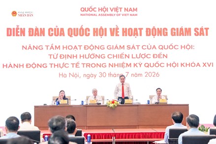 Chủ tịch Quốc hội Trần Thanh Mẫn chủ trì Diễn đàn của Quốc hội về hoạt động giám sát
