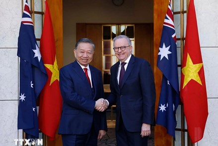 Tổng Bí thư, Chủ tịch nước Tô Lâm hội đàm với Thủ tướng Australia Anthony Albanese