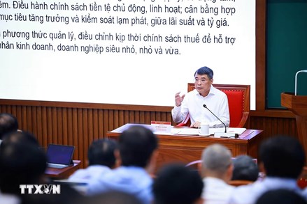 Thủ tướng Lê Minh Hưng trao đổi Chuyên đề về nâng cao năng lực điều hành của Chính phủ