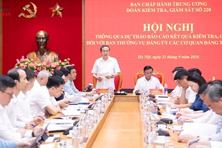 Chủ tịch Quốc hội Trần Thanh Mẫn chủ trì Hội nghị thông qua dự thảo Báo cáo kết quả kiểm tra, giám sát đối với Ban Thường vụ Đảng ủy Các cơ quan Đảng Trung ương